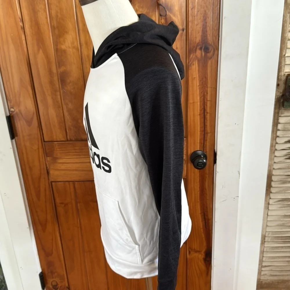 Adidas Black and White Logo Hoodie